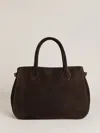 Reformation Oversized Patrizia Bowling Bag In Boss Suede