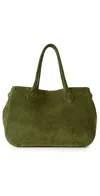 Reformation Oversized Patrizia Bowling Bag Leccio Suede In Leccio Suede