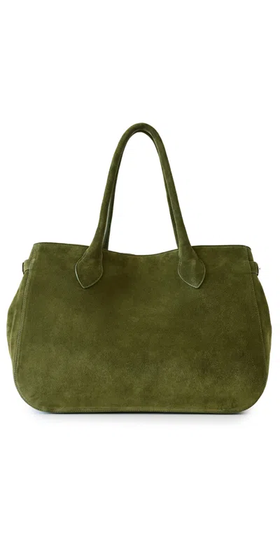 Reformation Oversized Patrizia Bowling Bag Leccio Suede