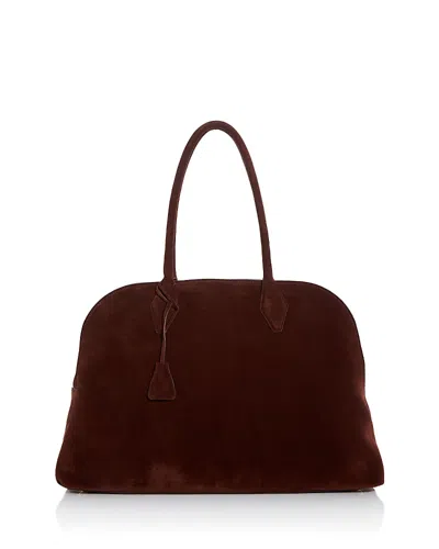Reformation Oversized Seraphina Suede Tote In Brown