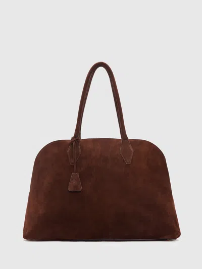 Reformation Oversized Seraphina Tote In Brown