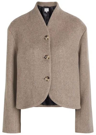 Reformation Owen Wool-blend Jacket In Gray
