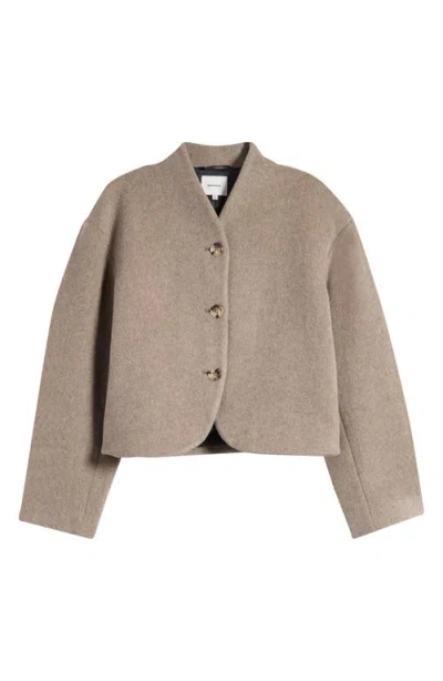 Reformation Owen Wool Blend Jacket In Stone