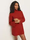 Reformation Ozzy Regenerative Wool Sweater Dress In Sundried Tomato