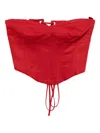 Reformation Pacie Linen Top In Red