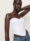 Reformation Pacie Linen Top In White