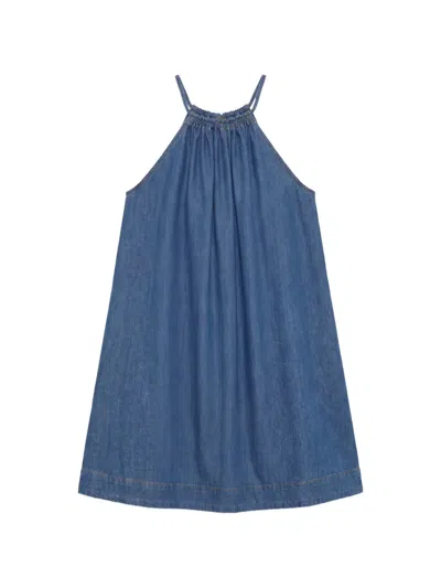 Reformation Paisley Halterneck Mini Dress In 블루