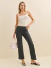Reformation Palmer Cropped Knit Pant In Grey
