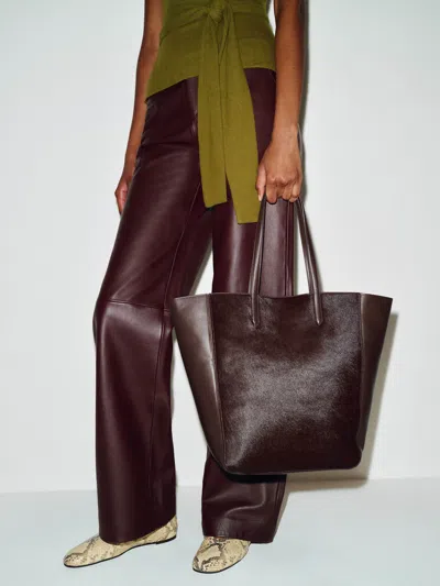 Reformation Paloma North South Tote Brown