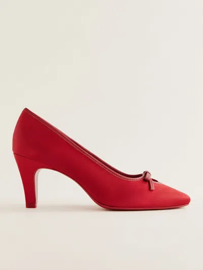 Reformation Pam Pump In Lipstick Satin