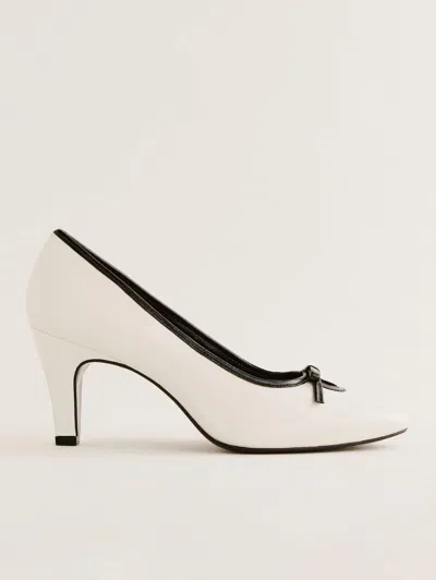 Reformation Pam Pump In White Leather
