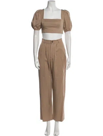 Pre-owned Reformation Pant Set In Neutral