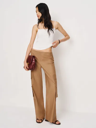Reformation Pantalon Cargo À Taille Basse En Popeline Vida