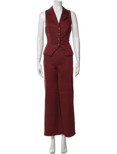 Pre-owned Reformation Pantsuit In Red