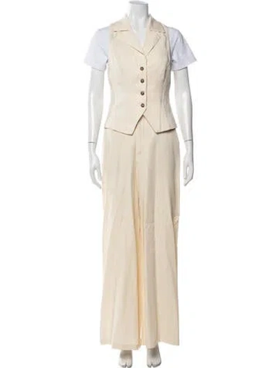 Pre-owned Reformation Pantsuit W/ Tags In Yellow