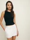 Reformation Parker Linen Skort In White
