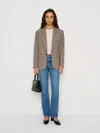 Reformation Parker Oversized Blazer In Brown
