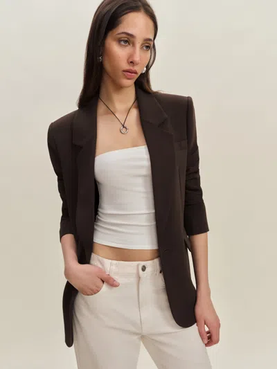 Reformation Parker Oversized Blazer In Mole