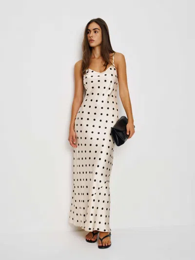 Reformation Parma Silk Dress In Neutral