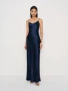 Reformation Parma Silk Dress In Blue