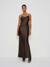 Reformation Parma Silk Dress In Brown