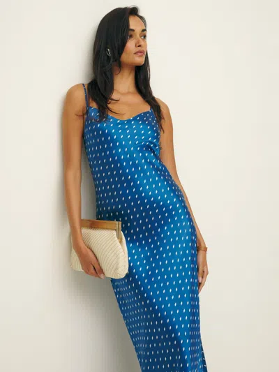 Reformation Parma Silk Dress In Diamante