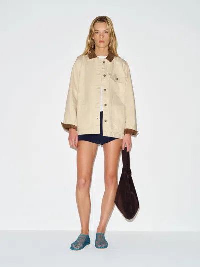 Reformation Patagonia W's Point Reyes Canvas Coat Undyed Natural Medium In Brown