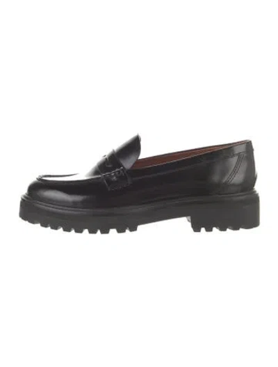 Pre-owned Reformation Patent Leather Loafers In Black