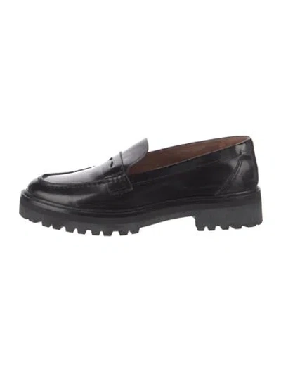 Pre-owned Reformation Patent Leather Loafers In Black