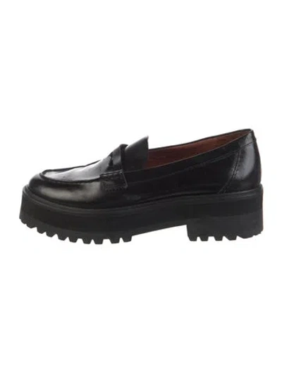 Pre-owned Reformation Patent Leather Loafers In Black