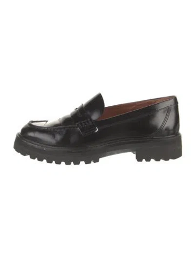 Pre-owned Reformation Patent Leather Loafers In Black