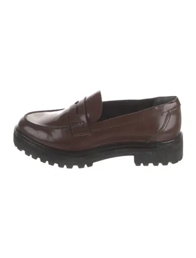 Pre-owned Reformation Patent Leather Loafers In Black