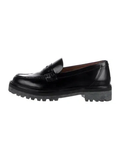 Pre-owned Reformation Patent Leather Loafers In Black