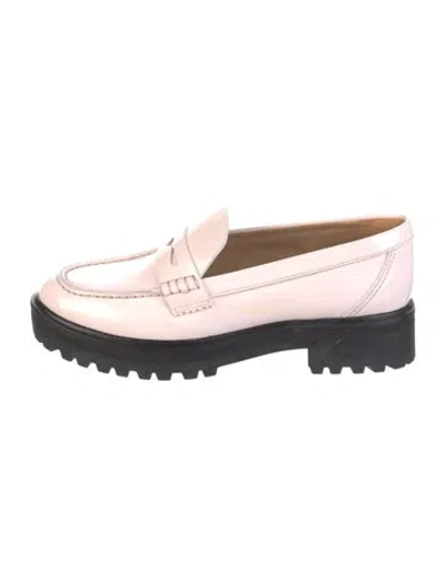 Pre-owned Reformation Patent Leather Loafers In Black