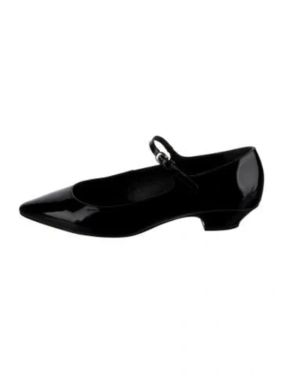 Pre-owned Reformation Patent Leather Loafers In Black