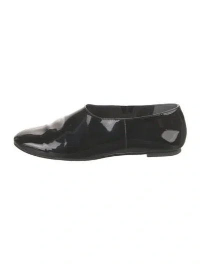 Pre-owned Reformation Patent Leather Loafers In Black