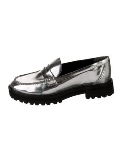 Pre-owned Reformation Patent Leather Loafers In White