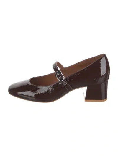 Pre-owned Reformation Patent Leather Pumps In Brown
