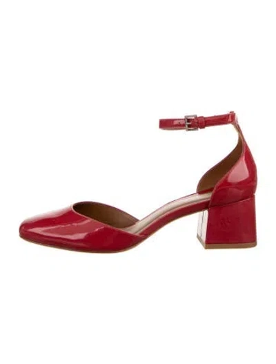 Pre-owned Reformation Patent Leather Pumps In Red