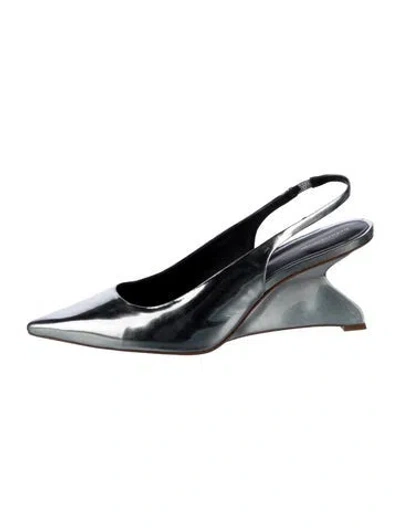 Pre-owned Reformation Patent Leather Slingback Pumps
