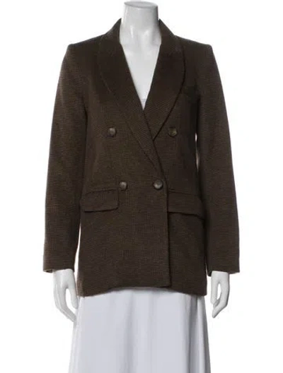 Pre-owned Reformation Patterned Blazer In Brown