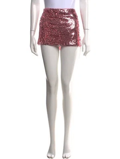 Pre-owned Reformation Patterned Mini Skirt In Red