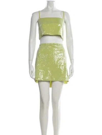 Pre-owned Reformation Patterned Skirt Set In Neutral