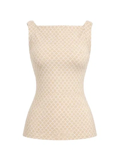 Reformation Patterned Tank Top In Neutral