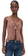 Reformation Paulette Top Mink In Mink