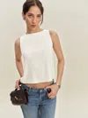 Reformation Pears Knit Top In Ivoire