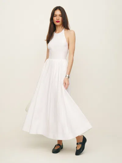 Reformation Percy Linen Dress In White