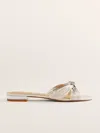 Reformation Peridot Mignon Knot Flat Sandal In Gold / Silver