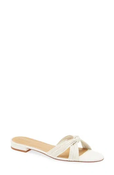 Reformation Peridot Mignon Knot Slide Sandal In White