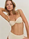 Reformation Perla Bikini Top In Ivory